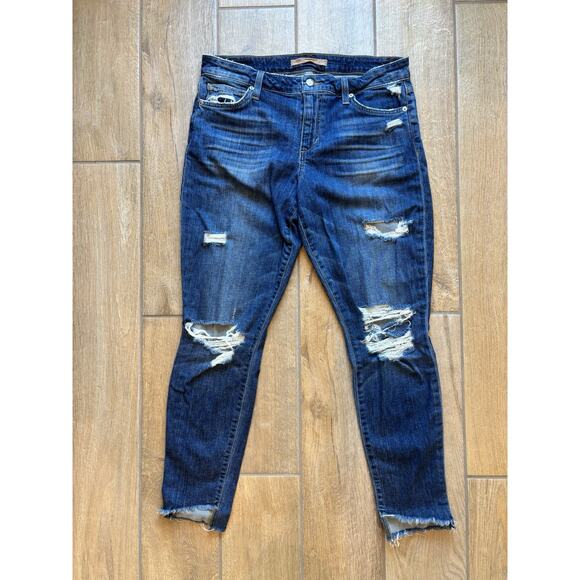 Joe's Jeans Womens 30 The Blondie Mid Rise Skinny Ankle Distressed Denim - Picture 1 of 14